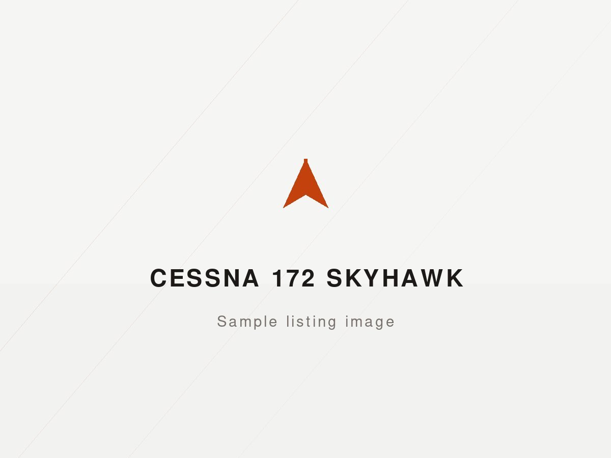 Cessna 172 Skyhawk single engine training aircraft - sample listing