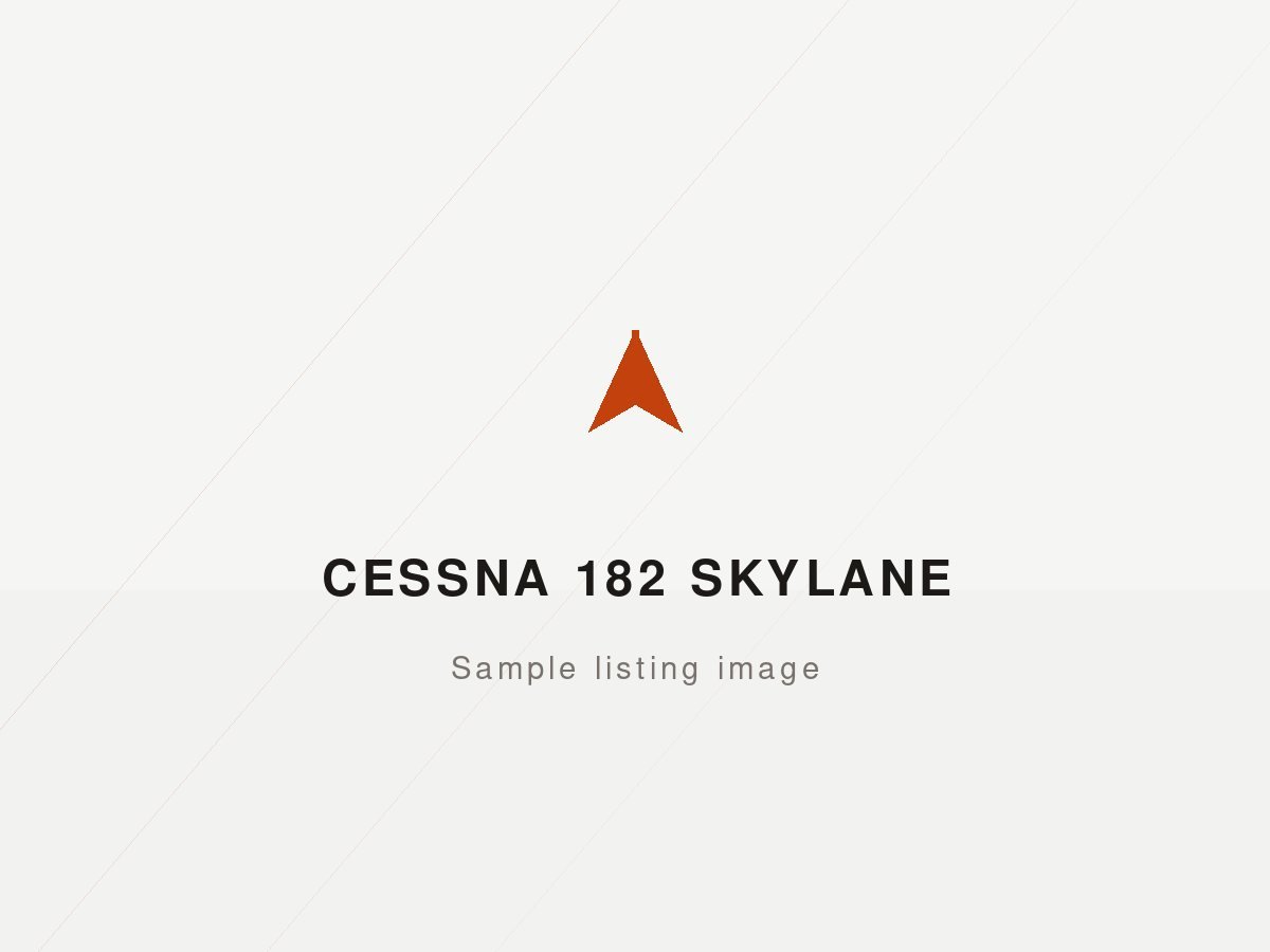 Cessna 182 Skylane single engine personal aircraft - sample listing