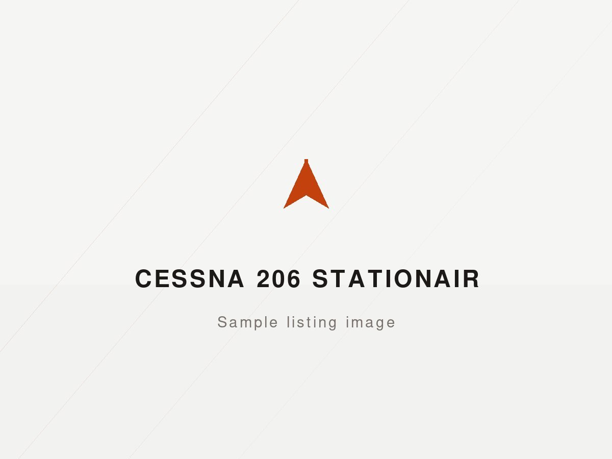 Cessna 206 Stationair single engine utility aircraft - sample listing