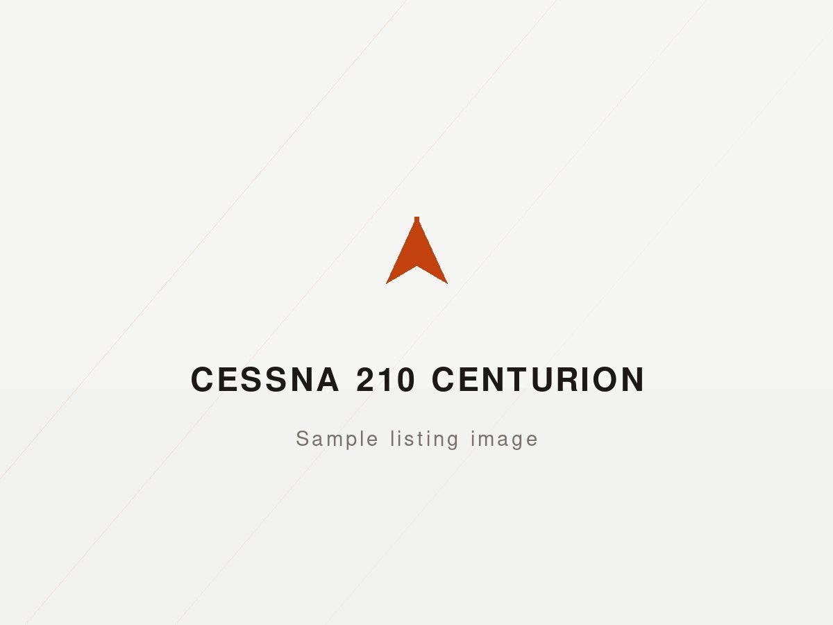 Cessna 210 Centurion single engine cross-country aircraft - sample listing