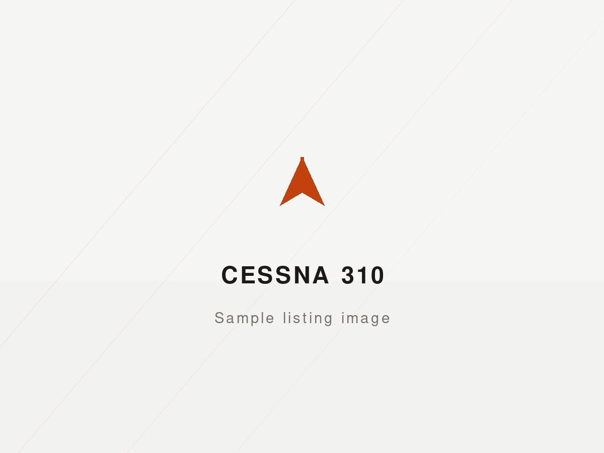 Cessna 310 multi engine light twin aircraft - sample listing