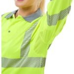 BEESWIFT BPKEXECLSSY HI-VIS EXECUTIVE LONG SLEEVE POLO YELLOW