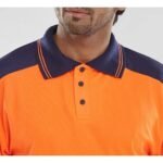 BEESWIFT CPKSTTENOR HI-VIS TWO TONE ORANGE/NAVY POLO SHIRT