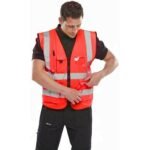 BEESWIFT WCENGEXECRE EXECUTIVE HI-VIS WAISTCOAT RED