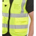 BEESWIFT WCENGEXEC EXECUTIVE VEST HI-VIS WAISTCOAT YELLOW