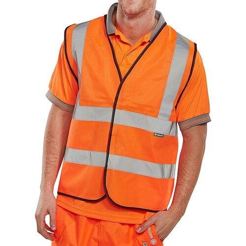BEESWIFT BWCOR BSEEN EN ISO 20471 VEST ORANGE (BULK PACK 100 VEST)