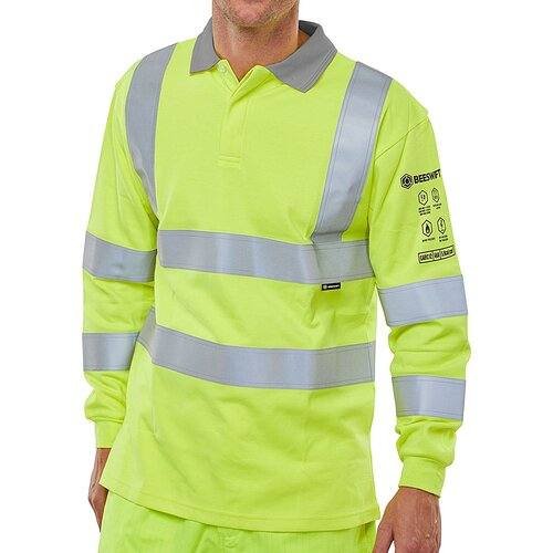 BEESWIFT CARC12SY FR ARC COMPLIANT SATURN YELLOW POLO SHIRT