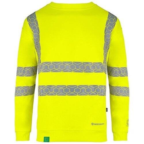 BEESWIFT EWCSSSY ENVIROWEAR RECYCLABLE HI-VIS YELLOW SWEATSHIRT