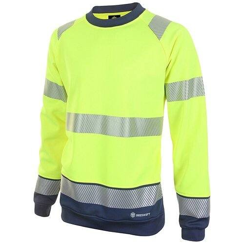 BEESWIFT HVTT020SYN HI-VIS TWO TONE YELLOW/NAVY SWEATSHIRT