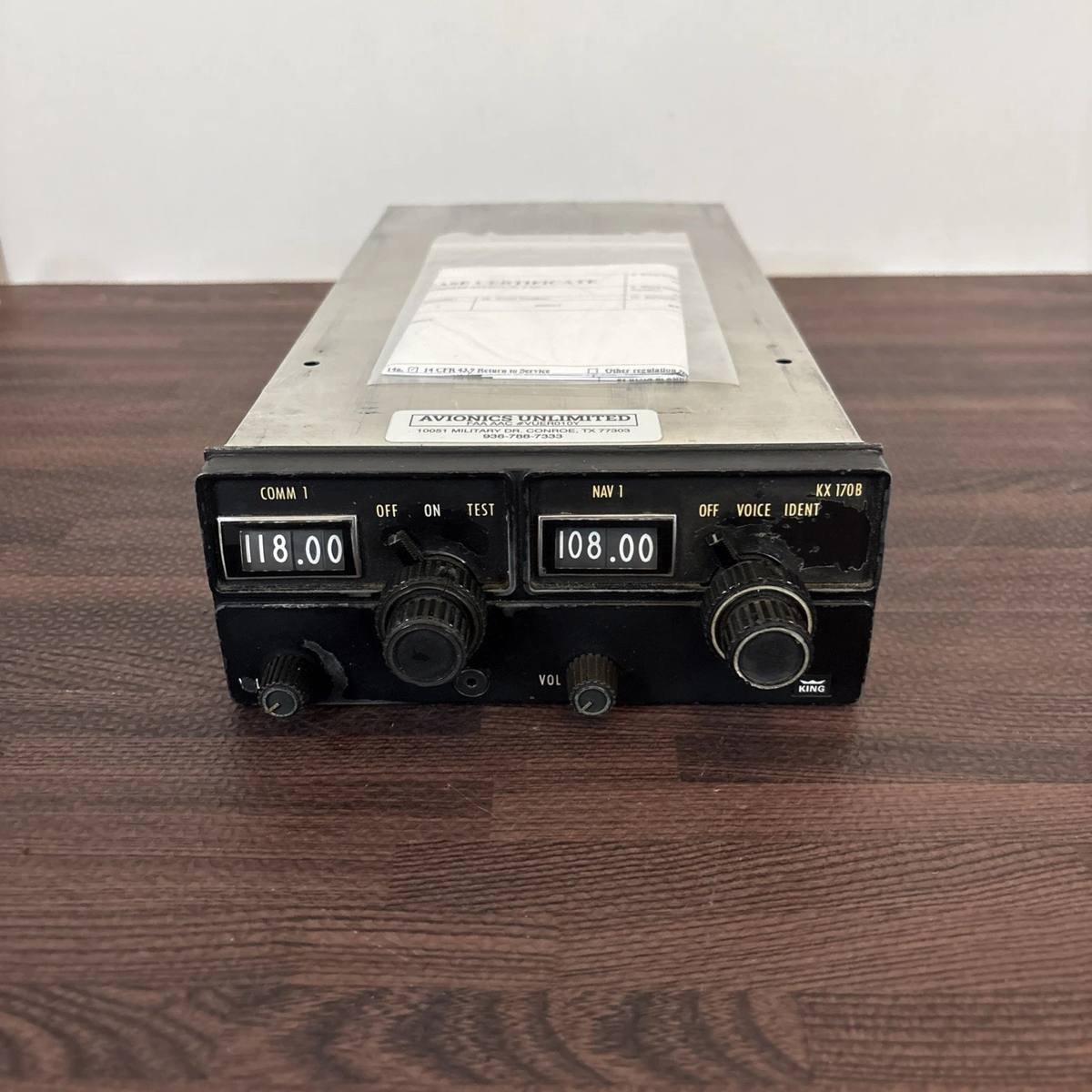 King KX-170B Nav/Com Radio